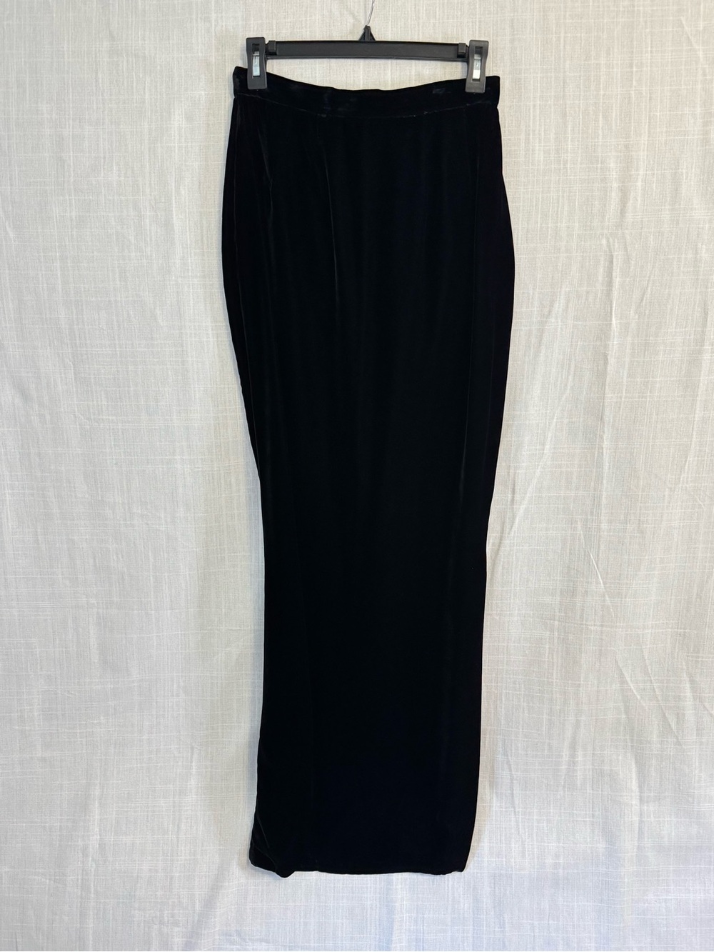 Vintage Black Velvet Maxi Formal Skirt ILGWU Sony Pictures Wardrobe